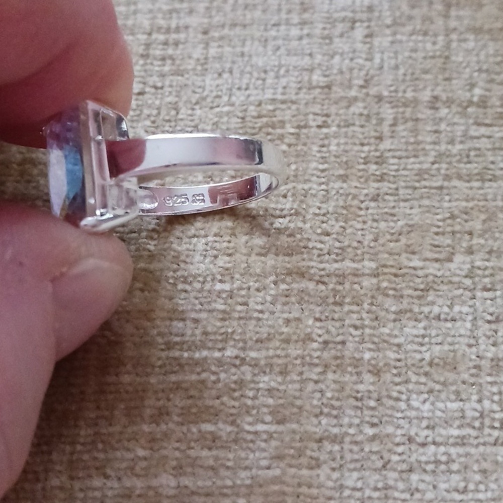 Rhinestone Silver Ring - Picture 6 of 11